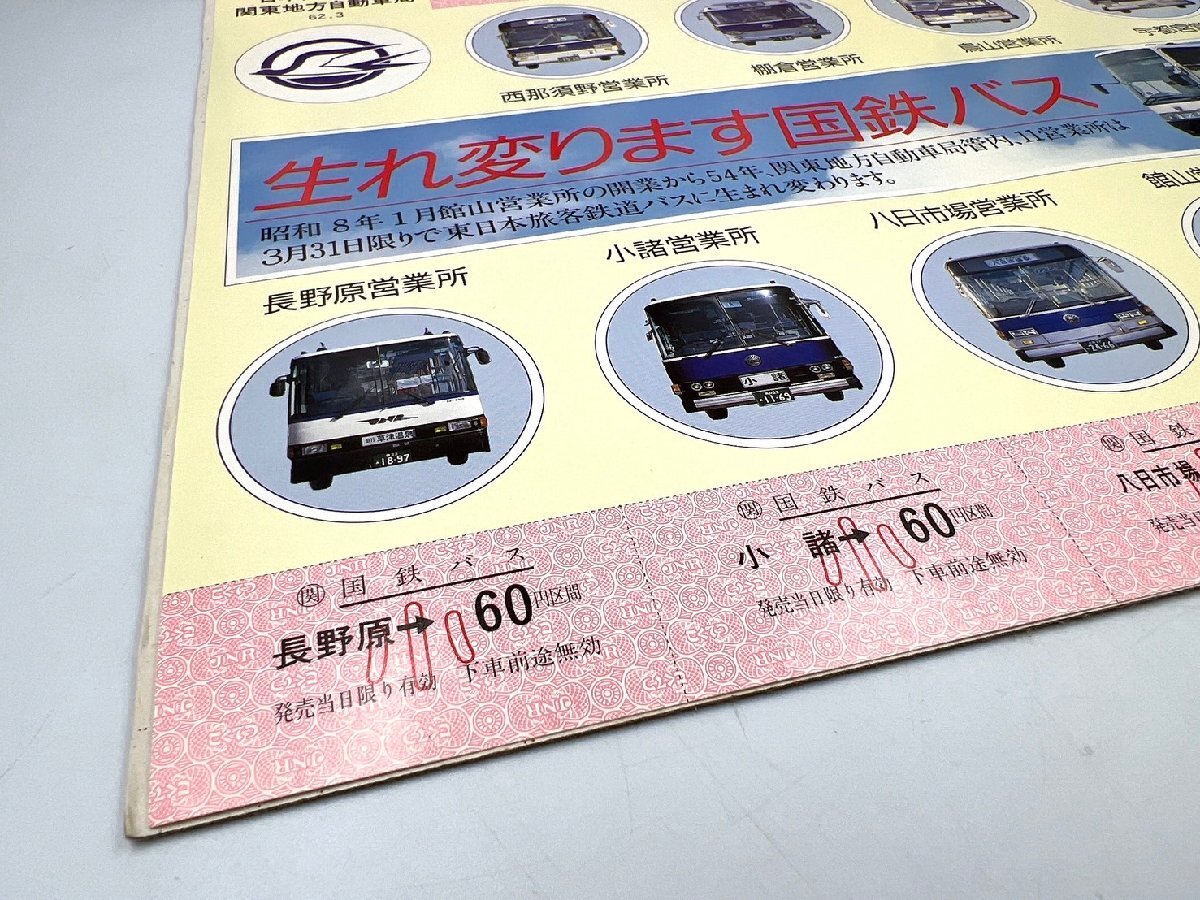 日本国有鉄道関東地方自動車局 生まれ変わります 国鉄バス 記念乗車券 さよなら国鉄記念 2セット 現状品 【AM059】_画像4