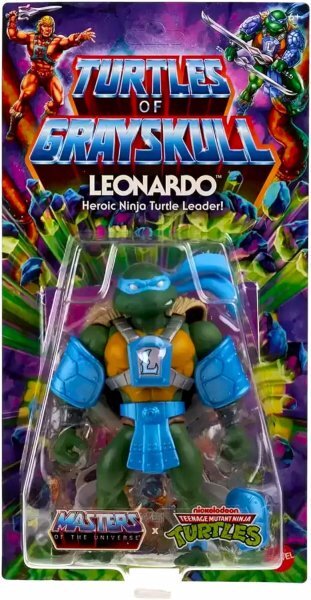 マテル タートルズ x マスターズオブザユニバース レオナルド フィギュア MATTEL TURTLES OF GRAYSKULL LEONARDO MOTU x TMNT_画像1