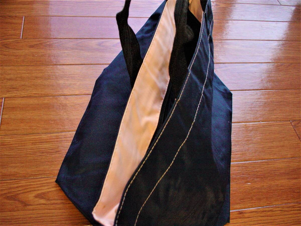  Herve Chapelier *Herve Chapelier* navy pink * nylon tote bag *M size * Vintage 