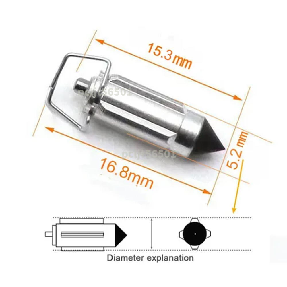 フロートバルブ 4個 ニードルバルブ バリオス キャブレター ZRX400 XJR400 ゼファー400 750 ゼファーｘ ザンザス 750 600 エリミネーター_画像4