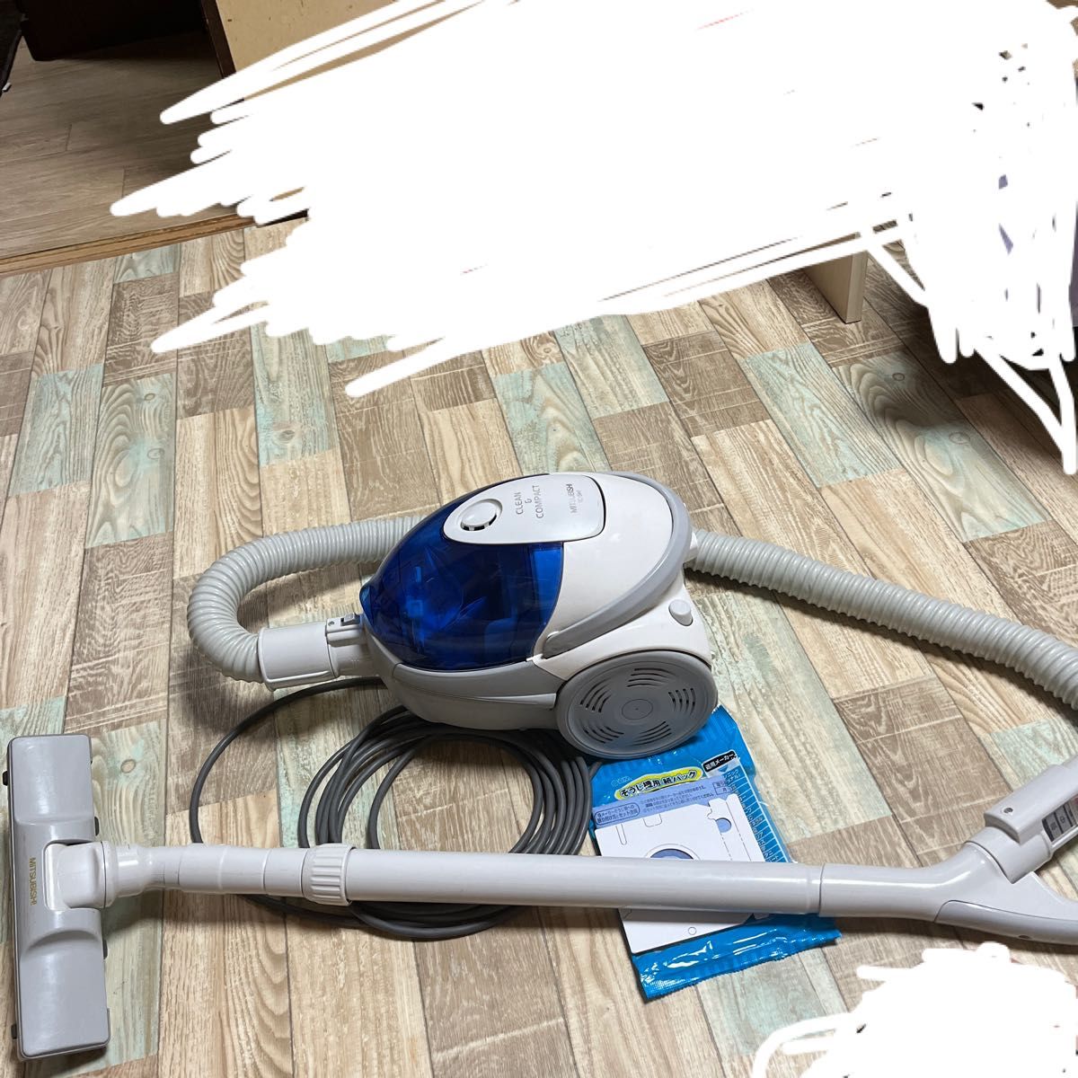 MITSUBISHI 三菱 掃除機 TC-SH1-A 2008年製 紙パック式 ジャンク MITSUBISHI 三菱 掃除機 TC-SH1-A 2008年製 紙パック式 ジャンク
