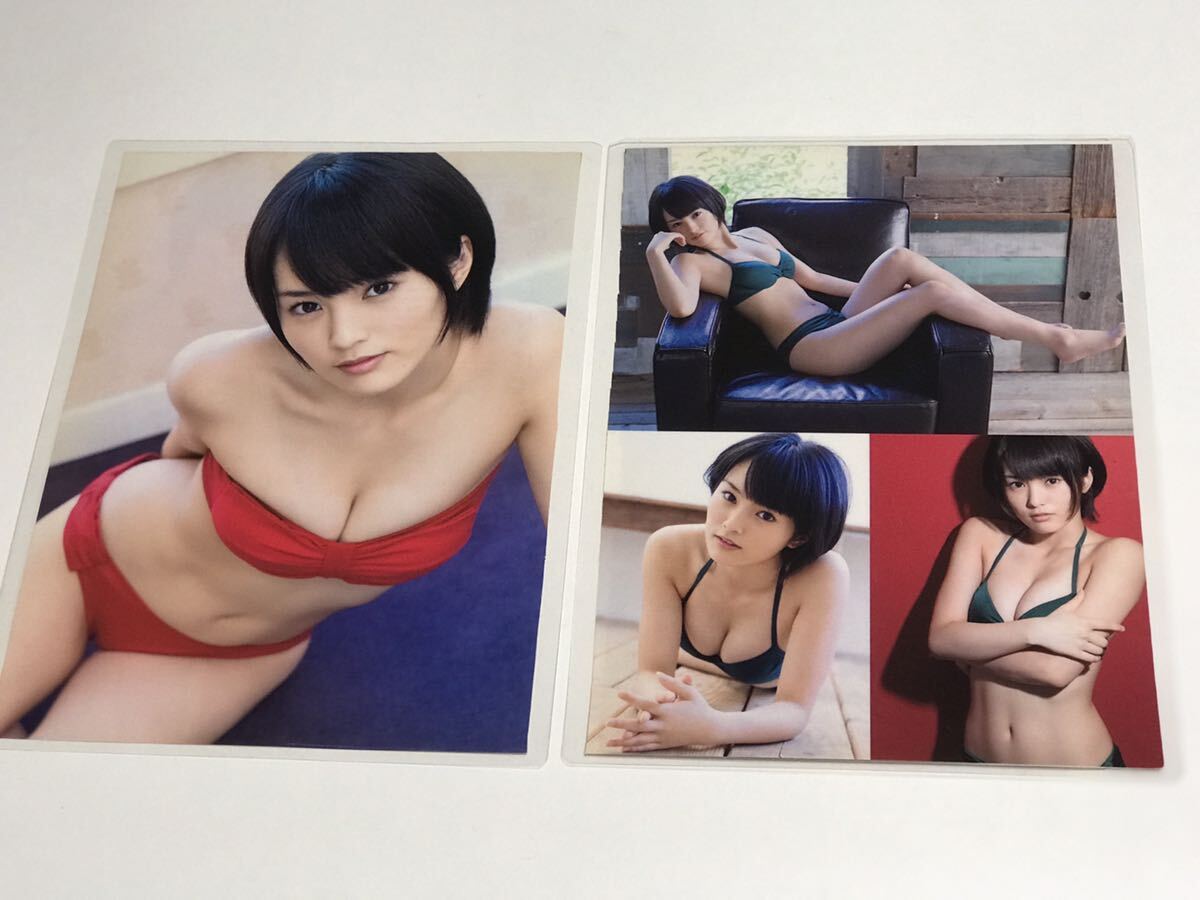 [150μ film thick laminate processing ] Yamamoto Sayaka 4 page magazine. scraps bikini swimsuit gravure 