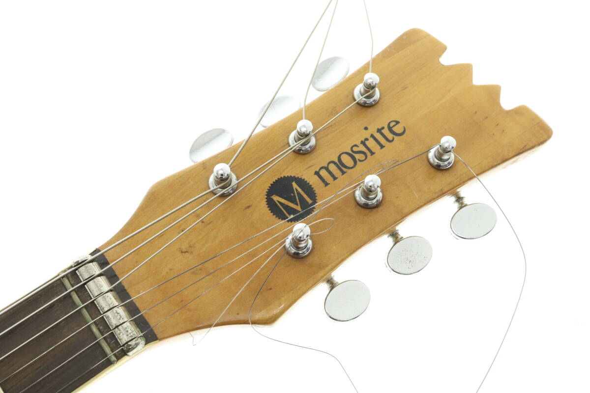 NPSJ6-5-7 □ mosrite モズライト エレキギター ギター 弦楽器 楽器 全長約102cm 音出し未確認 ハードケース付き ジャンクの画像7