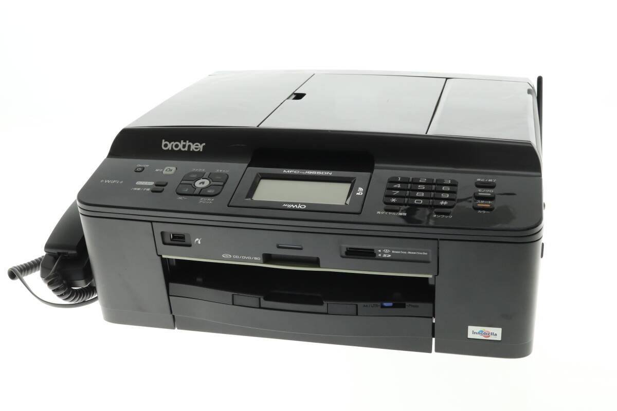 VMPD6-41-21 brother ブラザー プリンター MODEL MFC-J955DN MYMIO インクジェットプリンター FAX ブラック 通電確認済み ジャンク_画像1