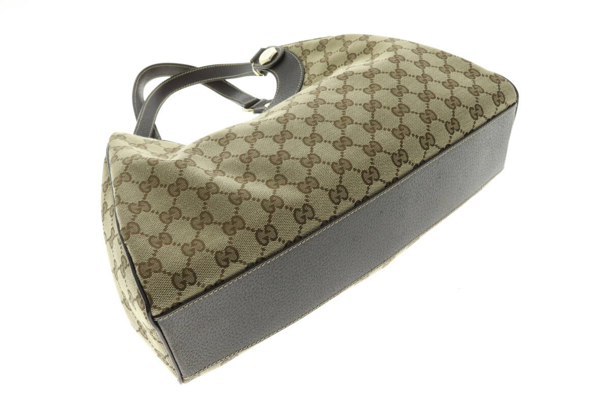 VMPD6-414-68 GUCCI グッチ ワンショルダーバッグ 154982 3444 GGキャンバス 肩掛け レディース ベージュ ブラウン 保存袋付き 中古_画像3