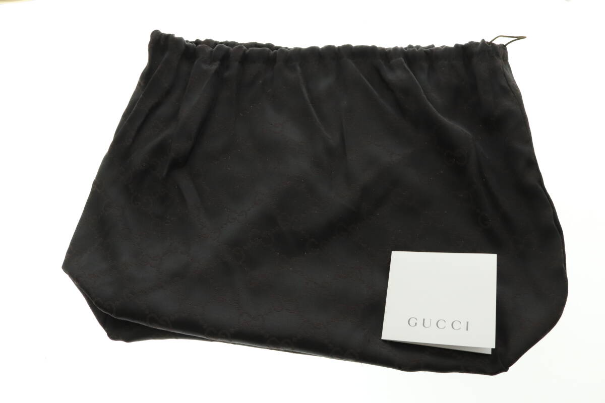 VMPD6-414-41 GUCCI グッチ トートバッグ 002 1122 3444 ワンショルダーバッグ レザー レディース アイボリー 保存袋付き 中古_画像9