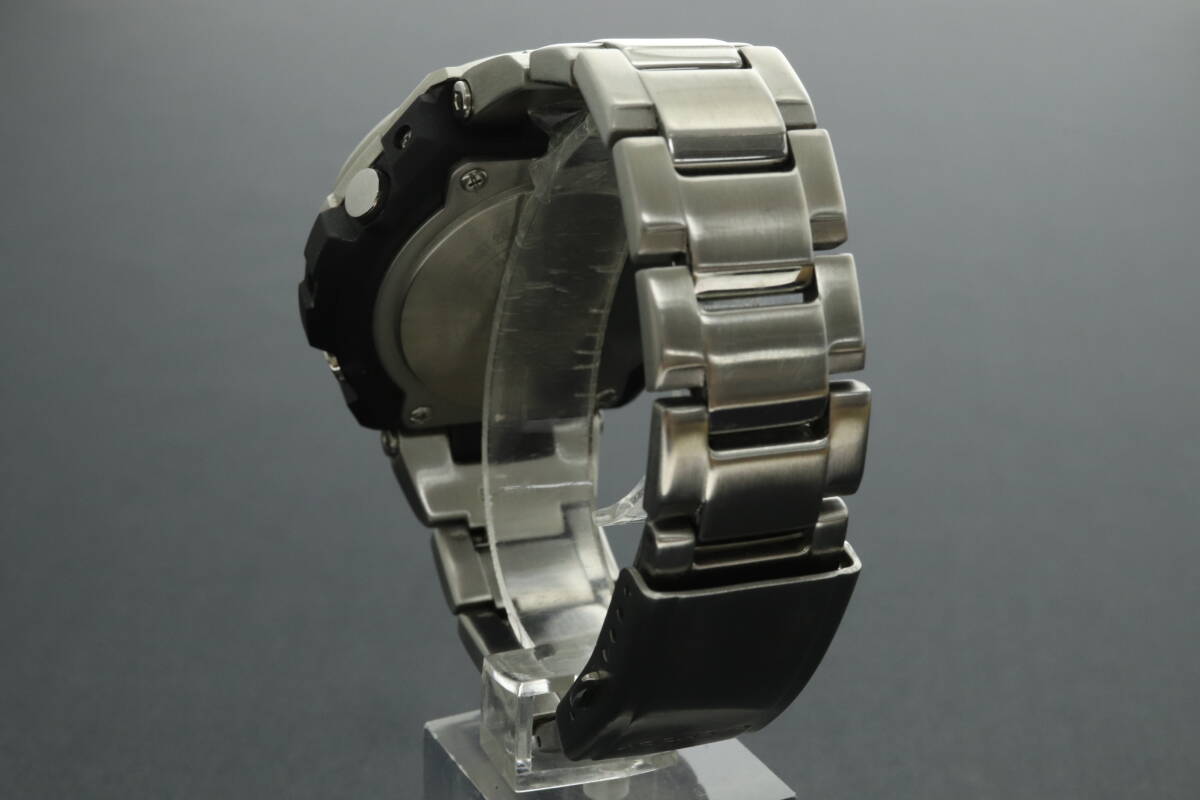 VMPD6-414-15 CASIO カシオ 腕時計 5444 GST-W110D G-SHOCK マルチバンド6 タフソーラー 電波ソーラー 約185g メンズ シルバー 動作品 中古_画像3