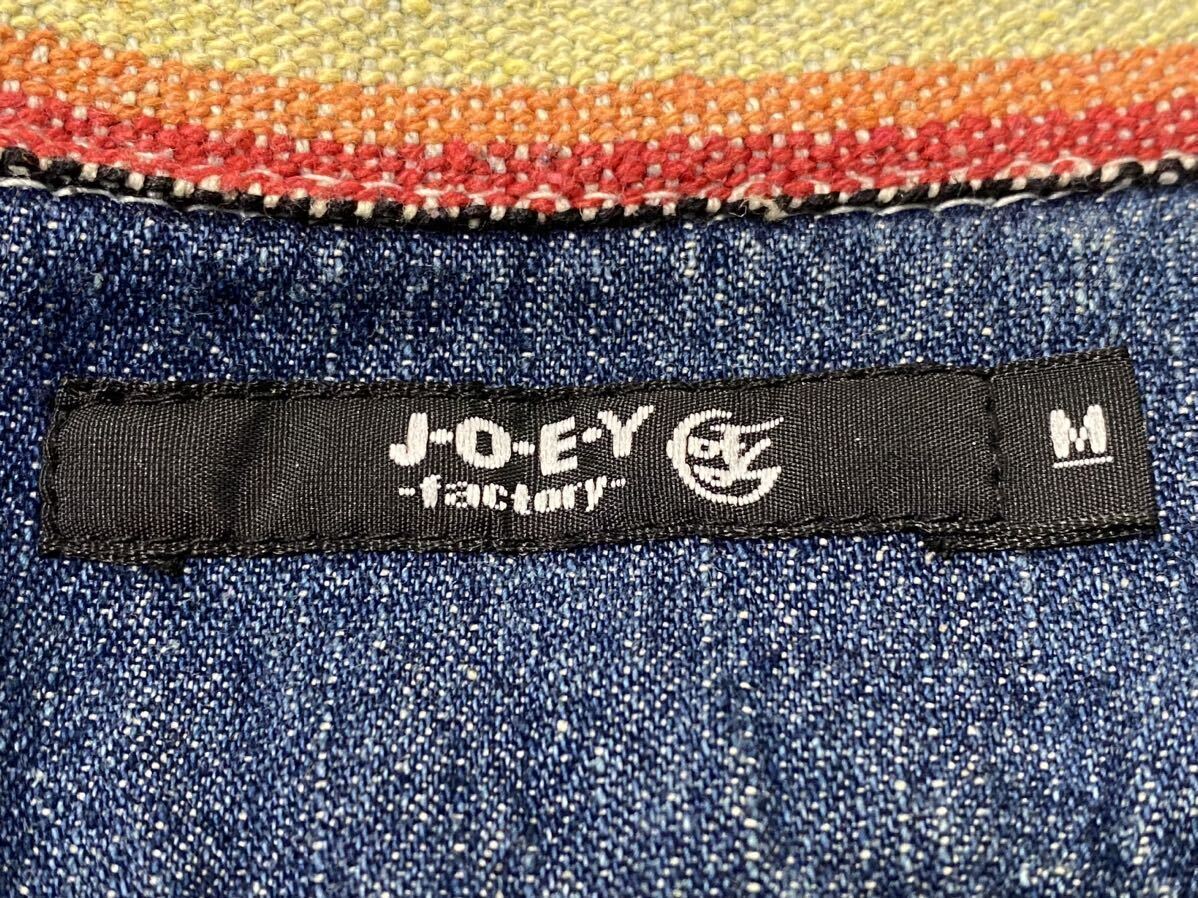 ジョイファクトリー　ヴィンテージ　デニムシャツ　メンズ　Ｍサイズ　JOEY factory アメカジ　ワークシャツ　半袖シャツ　刺繍_画像8