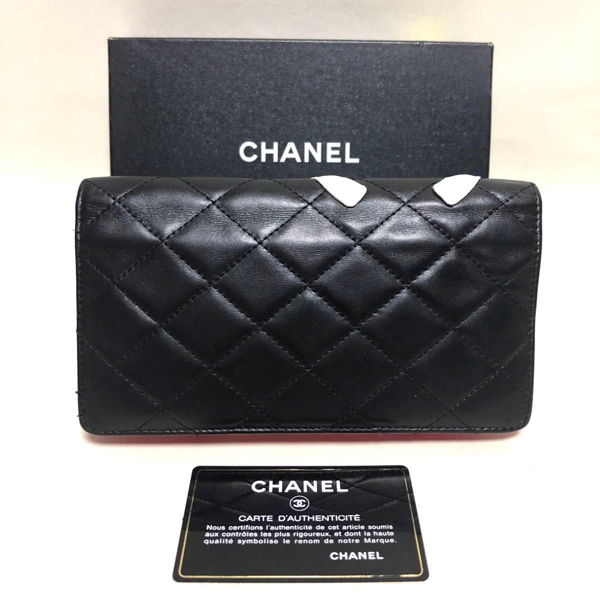 CHANEL シャネル マトラッセ カンボンライン 長財布 ブラック CHANEL シャネル マトラッセ カンボンライン 長財布 ブラック