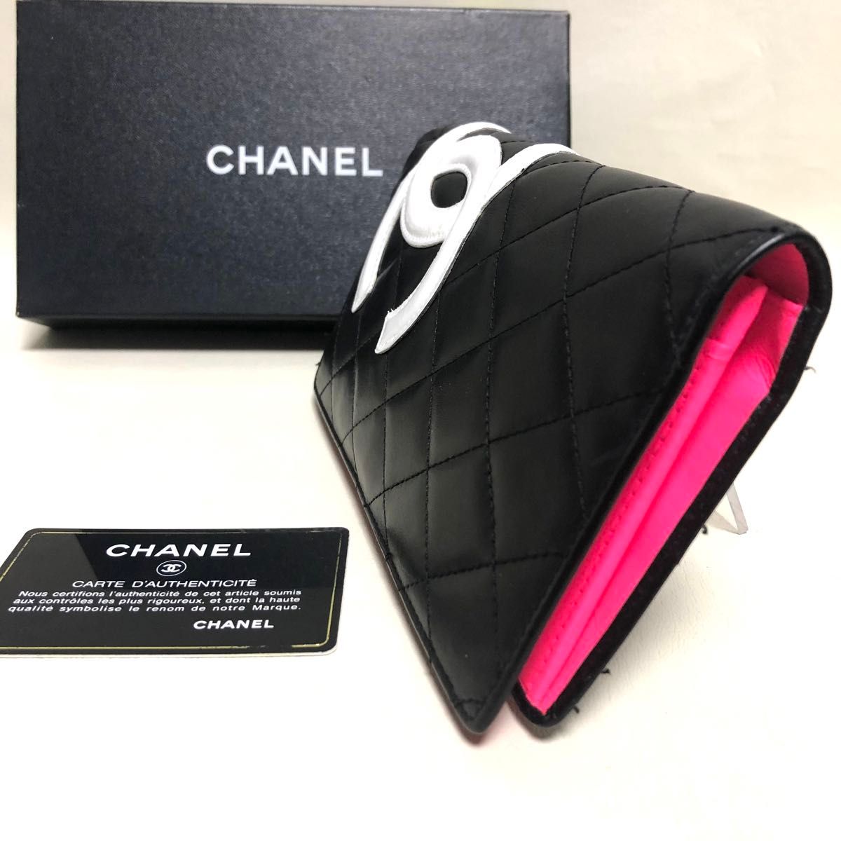 CHANEL シャネル マトラッセ カンボンライン 長財布 ブラック CHANEL シャネル マトラッセ カンボンライン 長財布 ブラック