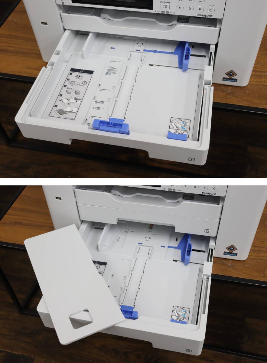 通電/印刷OK EPSON/エプソン ビジネスプリンター/インクジェット複合機 PX-M6011F 2022年製 外箱付属 OA機器 FAX/スキャン 現状品 U783ジ+_画像5