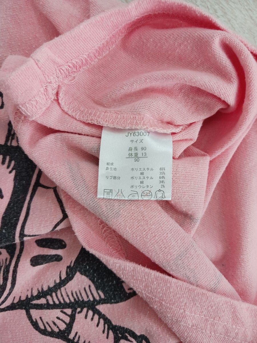 子供服ベビー90　ピンク半袖カットソーtシャツ　春　秋トイ・ストーリーバズ Tシャツ 男の子 女の子 ベビー服 キッズ