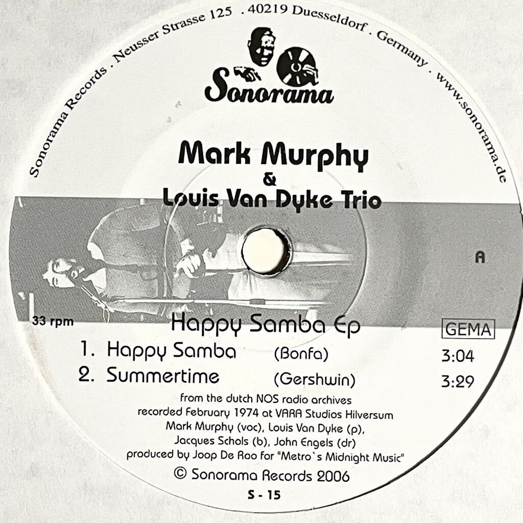 7'' Mark Murphy & Louis Van Dyke Trio/Happy Samba EP Summertime Lady Is A Tramp jazz latin free soul ジャズ ラテン フリーソウル_画像1