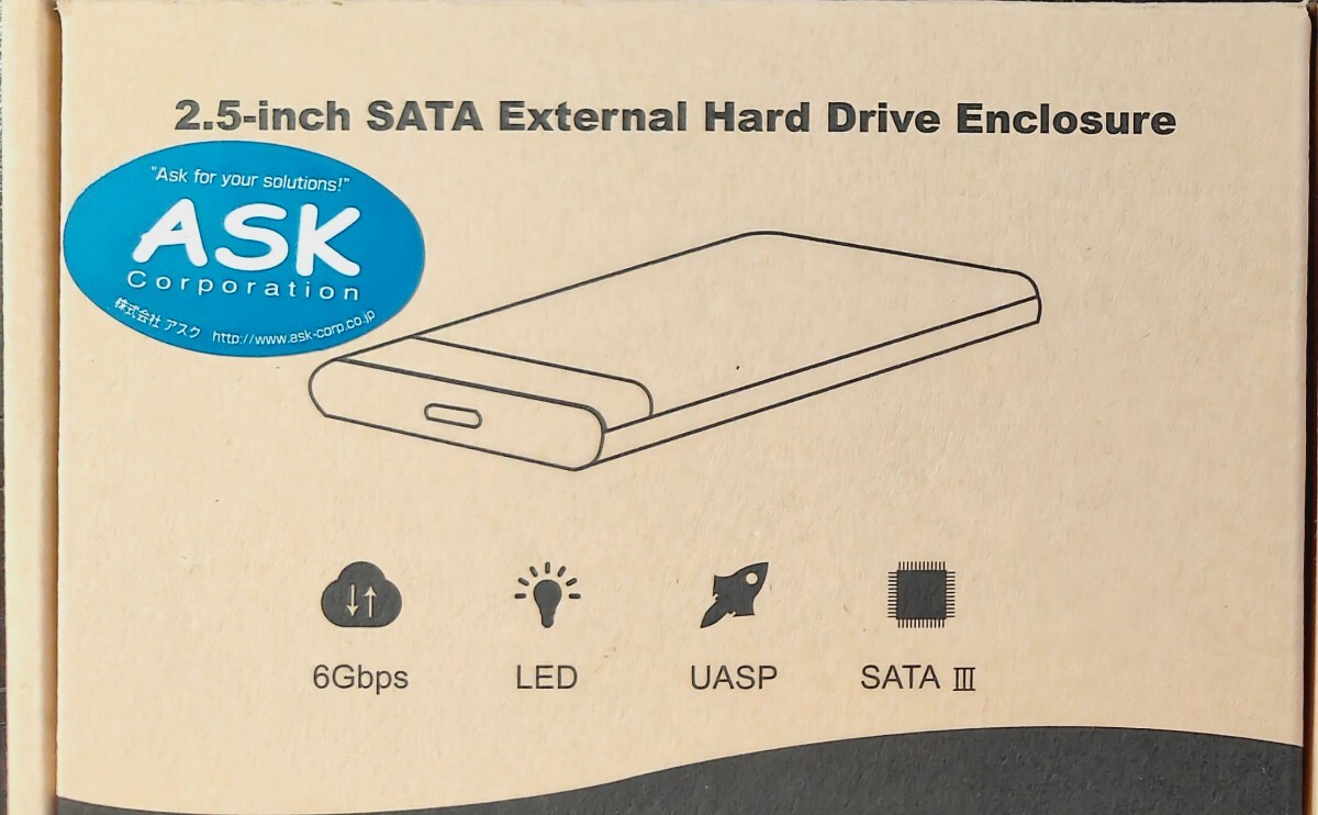 【新品未使用】HDD SSD外付けケース 2.5インチ SATA USB給電 電源不要の画像1