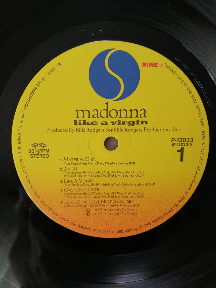 【国内盤帯付きＬＰ】Madonna Like A Virgin マドンナ　ライク・ア・ヴァージン_画像5