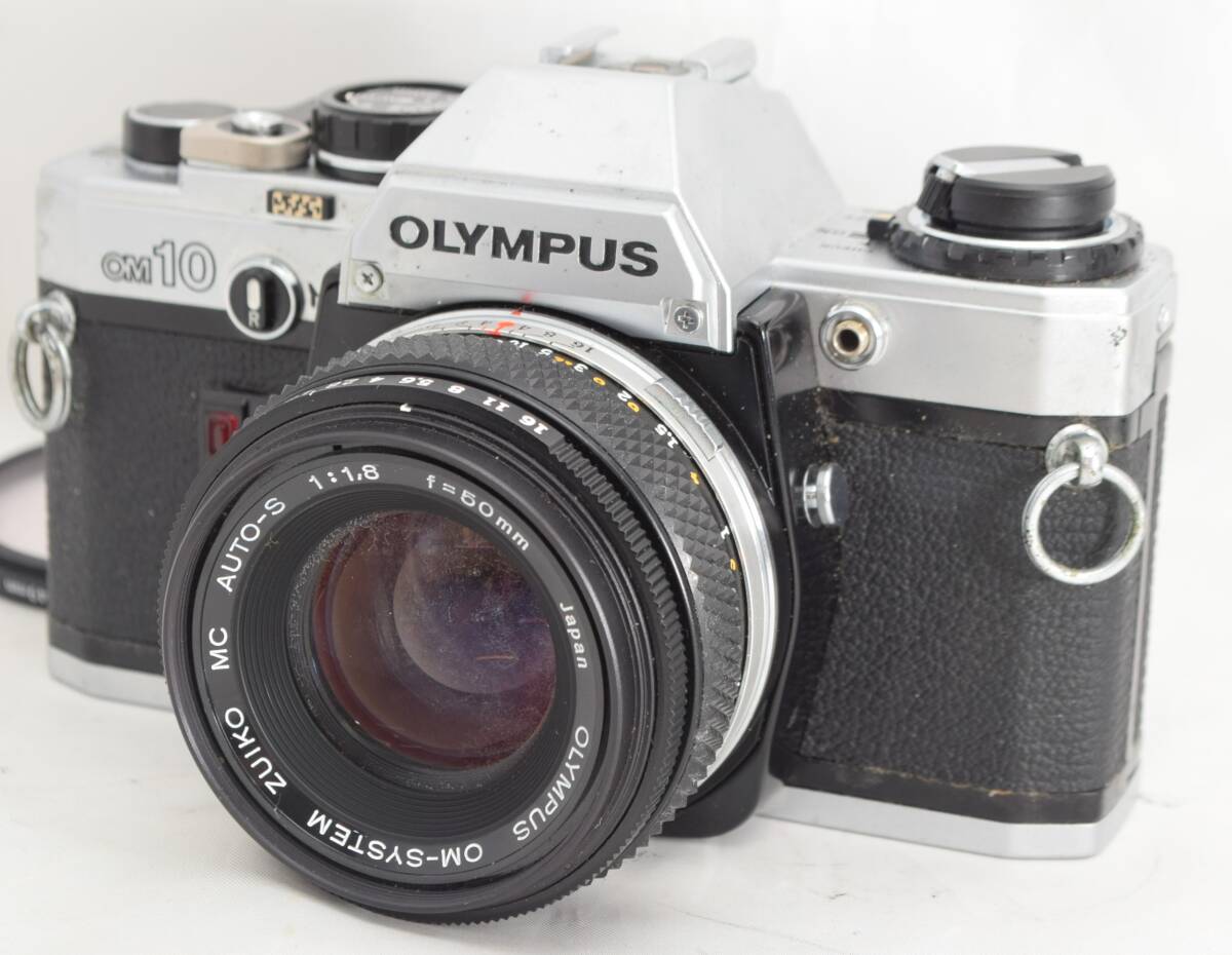 Y★OLYMPUS オリンパス OM10 OM-SYSTEM MC AUTO-S F1.8 50mm 一眼 単焦点 ボディ レンズ カメラセット★_画像1