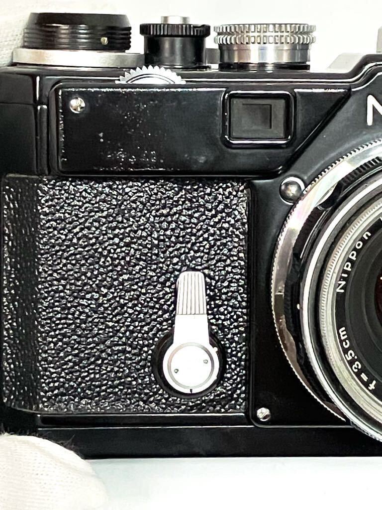Nikon ニコン NIPPON KOGAKU S3 オリジナルブラック シリアル6321489 W-NIKKOR 1:1.8 f=3.5cm カメラ レンズ付きの画像4