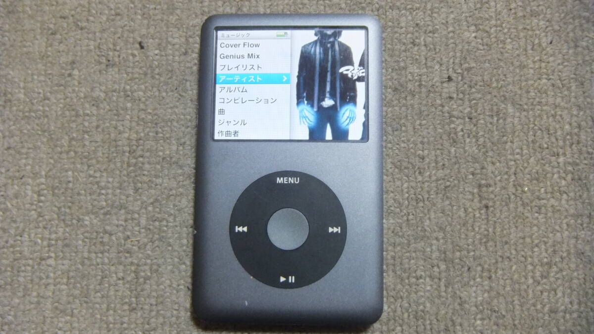 送料200円～ Apple iPod Classic 160GB MC297J A1238 グレー 動作品_画像1