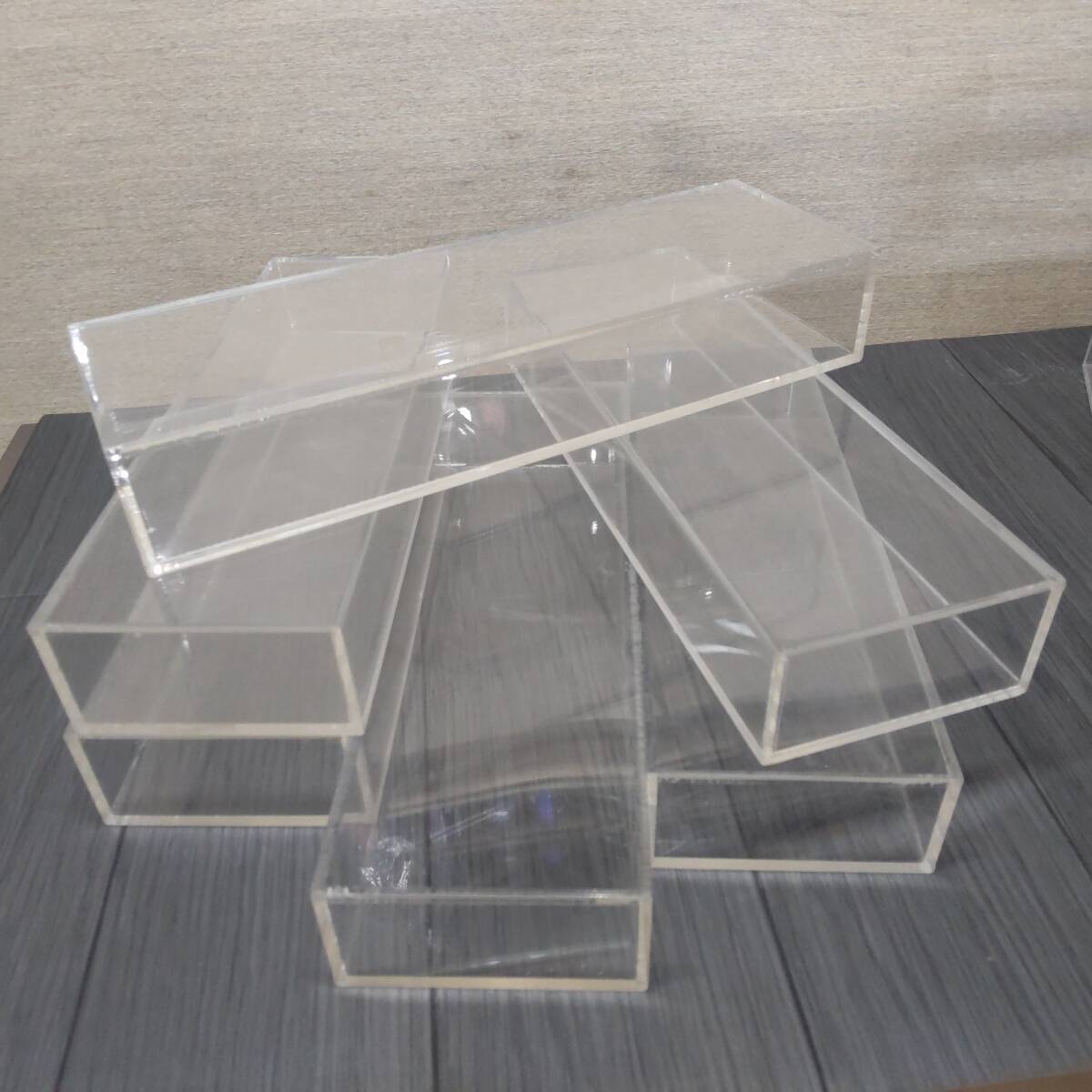 6個セット　アクリルボックス　ディスプレイ用アクリルケース　箱　透明　中古　30ｃｍ　10ｃｍ　5ｃｍ　ケース小物　雑貨　アクリル_画像3