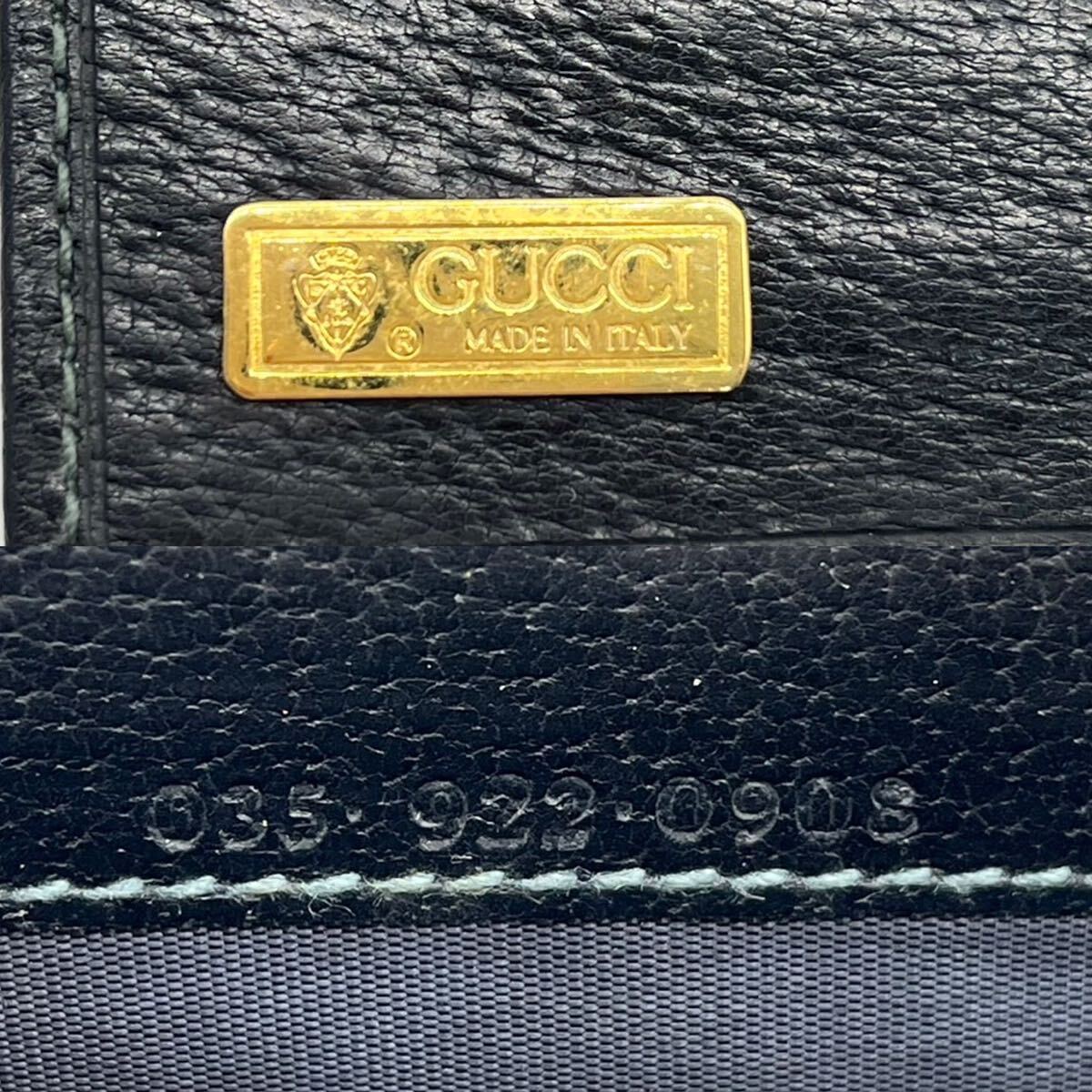 2198現行類似 極美品● GUCCI グッチ 長財布 がま口 ウォレット インターロッキング GG PVC レザー メンズ レディース コイン カードケースの画像8