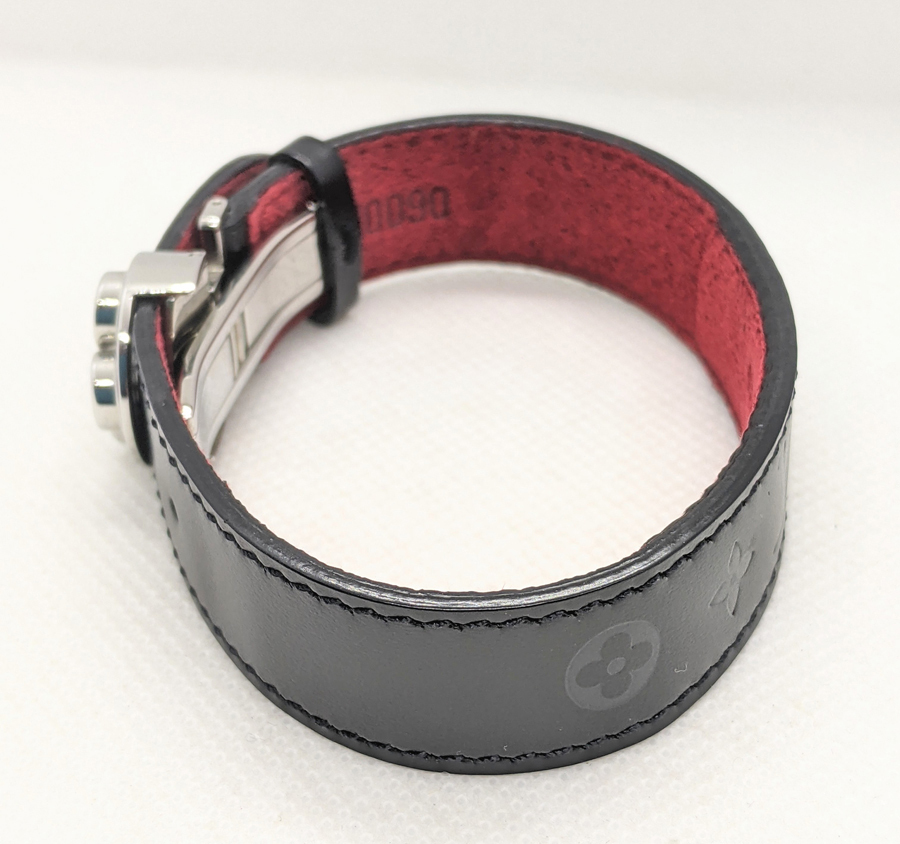 ◆【未使用・保管品】Louis Vuitton ルイヴィトン モノグラム M64447 ブラスレ グッドラック ブレス 黒 ブラック 保存袋付の画像4