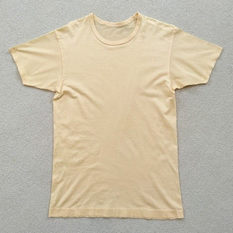 水通し済　ランバン　メンズTシャツ　イエロー　紳士用肌着　Mサイズ　グンゼ　 半袖　 半袖Tシャツ　 Tシャツ　 カットソー