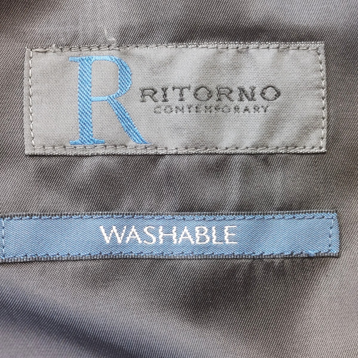 5-9 【大人カッコいい】RITORNO メンズスーツ　ウォッシャブルスーツ　ビジネススーツ自宅洗濯可能ネイビー　サイズY7 L相当_画像6