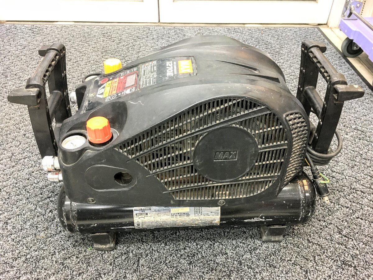 中古品 MAX マックス 常圧 / 高圧 エアコンプレッサ AK-HL1270E_画像2