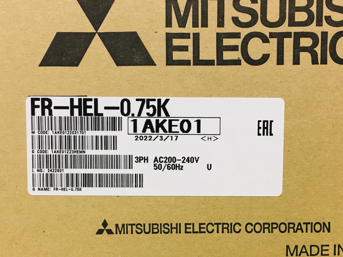 ③未開封品 MITSUBISHI 三菱電機 インバータFREQROL用 オプション リアクトル FR-HEL-0.75K_画像2