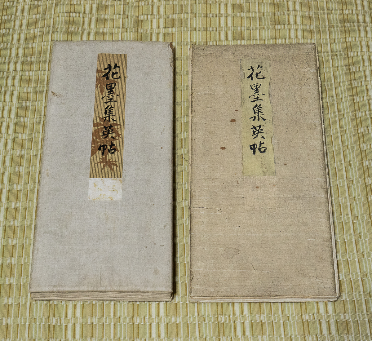 1939 古い短冊帖 2冊 表裏(各)32面・50面 画帖 白帖 古筆 1939 古い短冊帖 2冊 表裏(各)32面・50面 画帖 白帖 古筆
