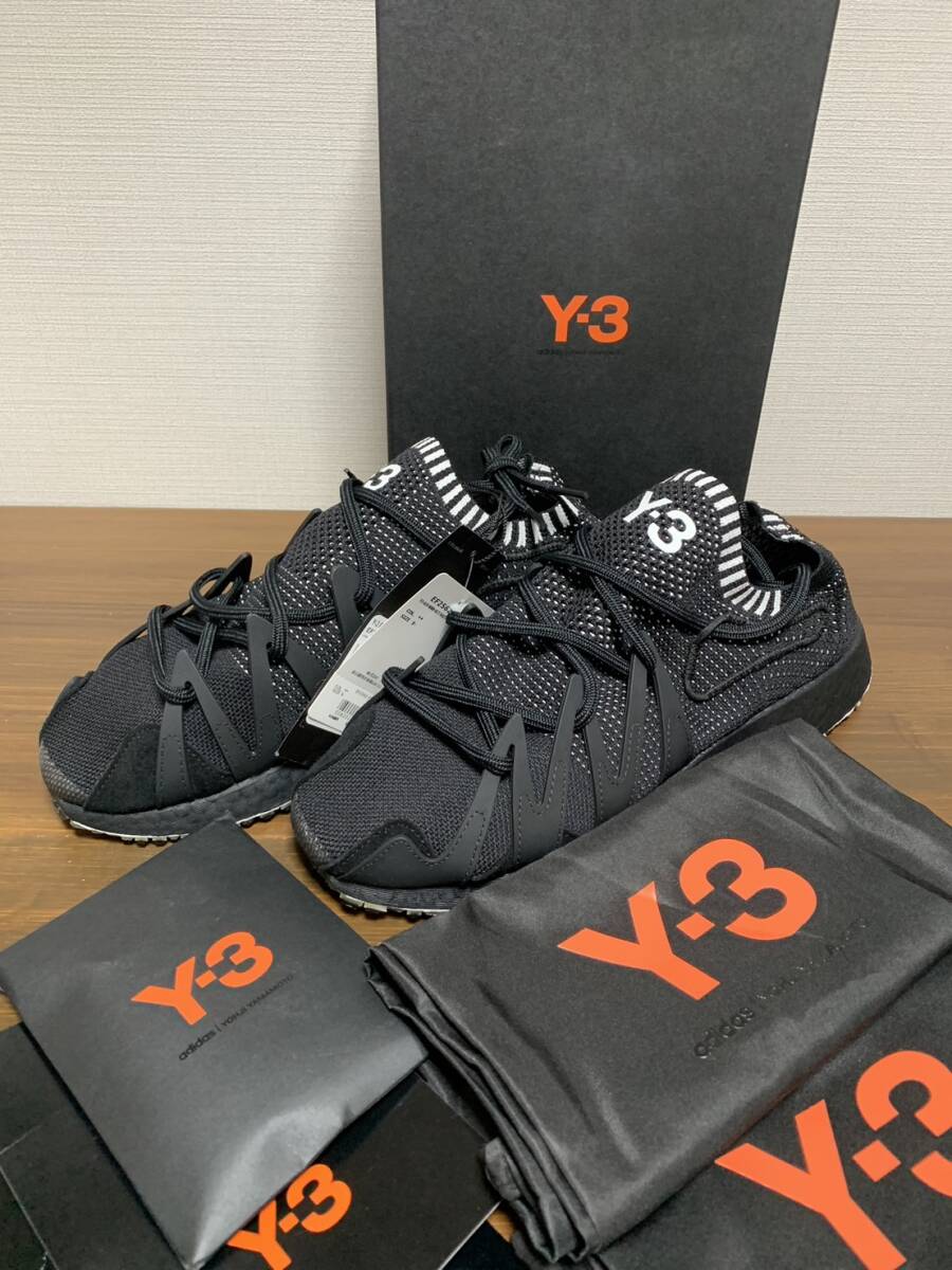 未使用[Y-3 Yohji Yamamoto×ADIDAS] 定価44,000 EF2562 BLACK 軽量 メッシュ ローカットスニーカー 28cm US10 ワイスリー ヨウジヤマモト_画像1