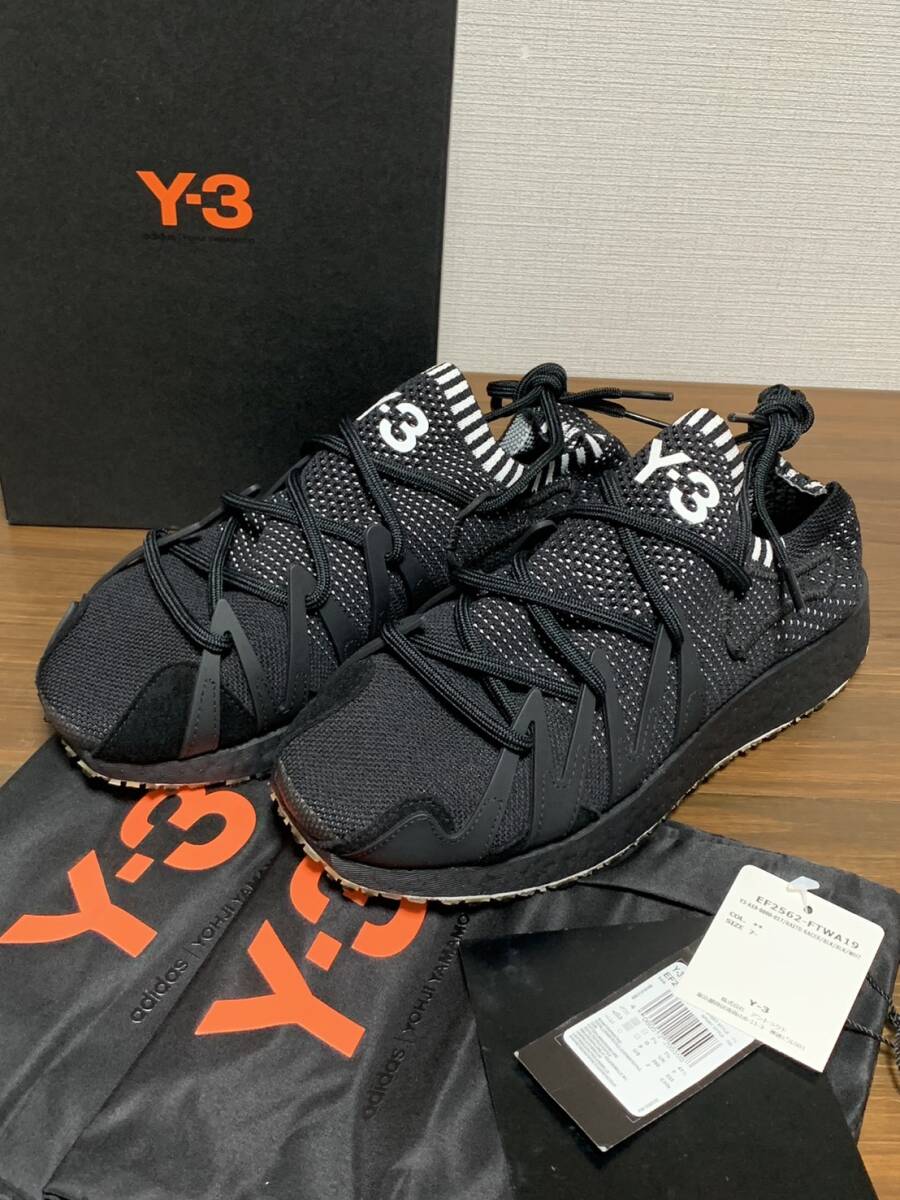 未使用☆[Y-3 Yohji Yamamoto×ADIDAS] 定価44,000 EF2562 BLACK 軽量 メッシュ ローカットスニーカー 26cm US8 ワイスリー ヨウジヤマモト_画像1