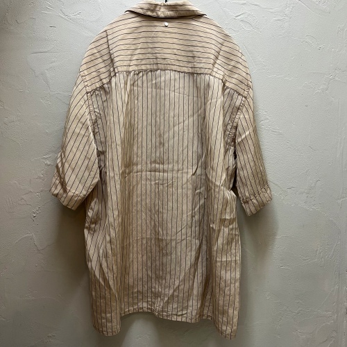  OAMC オーエーエムシー 20SS Kurt Shirt カートシャツ 半袖オープンカラーシャツ ブラウン系 ストライプ【代官山05】_画像4