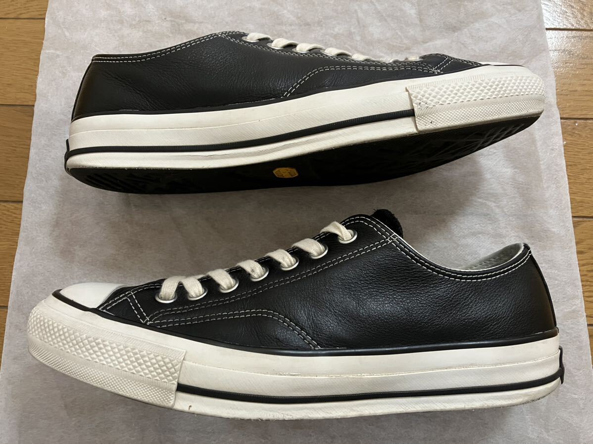converse addict 2023ss chuck taylor leather ox black 28.0 9.5 Converse Addict zipper Taylor leather ox black 