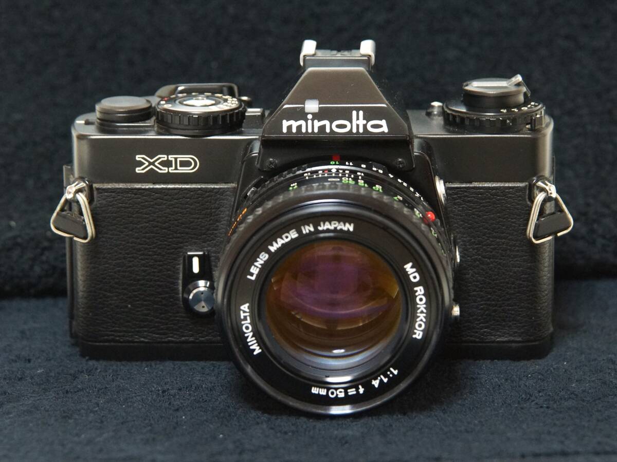  MINOLTA XD MD ROKKOR 50mmF1.4標準レンズ付セット 【Ｗorking product・動作確認済】_画像6
