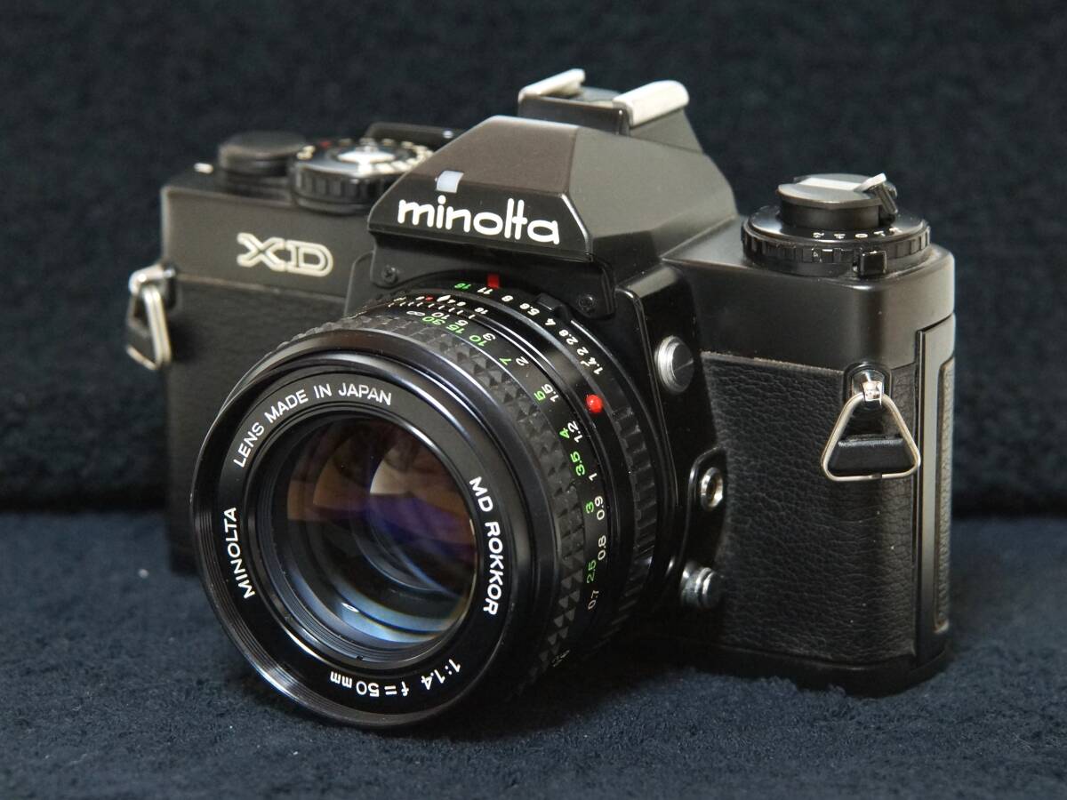  MINOLTA XD MD ROKKOR 50mmF1.4標準レンズ付セット 【Ｗorking product・動作確認済】_画像2