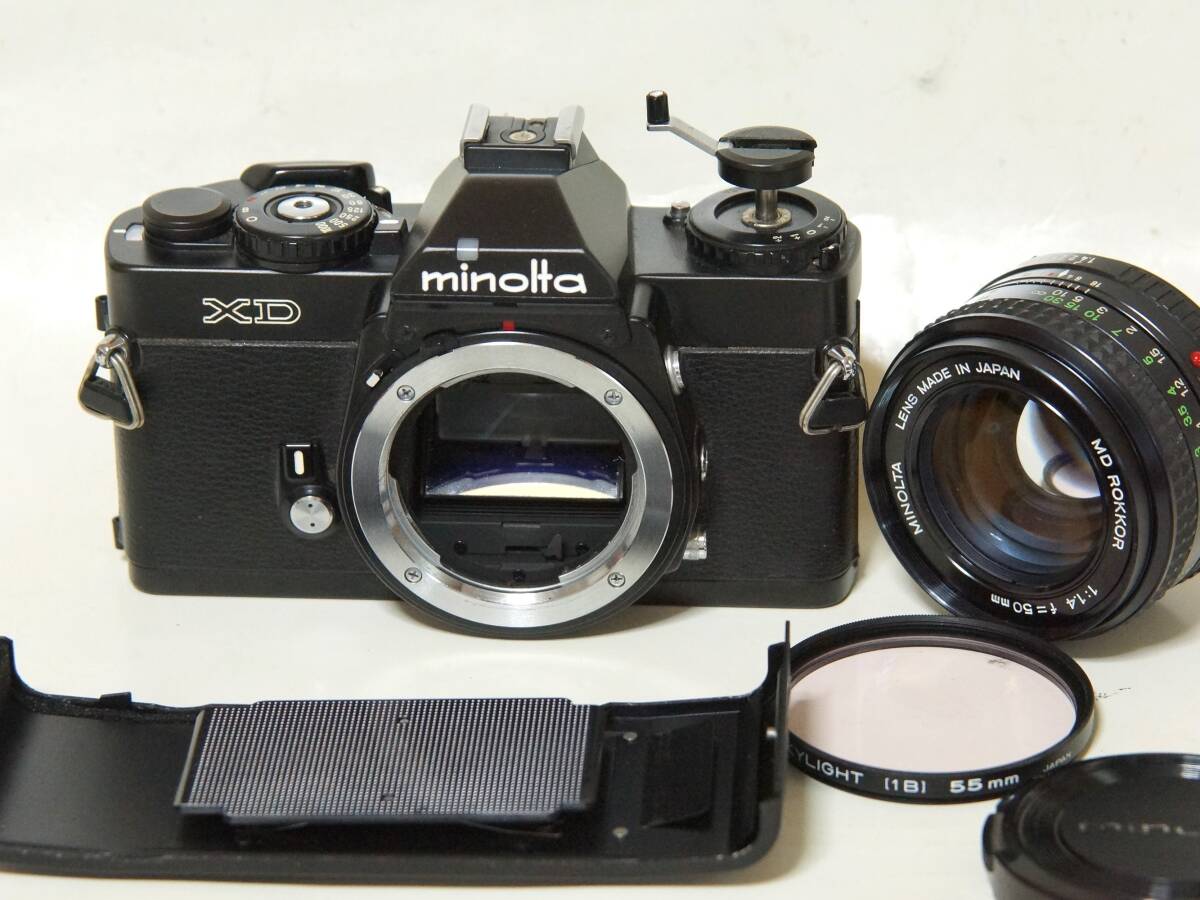  MINOLTA XD MD ROKKOR 50mmF1.4標準レンズ付セット 【Ｗorking product・動作確認済】_画像7