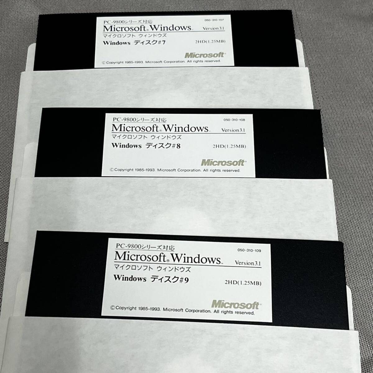 マイクロソフト Microsoft Windows 3.1 PC-9800 5インチ フロッピーディスク 15枚組 紙 スリーブ 動作未チェックの画像4