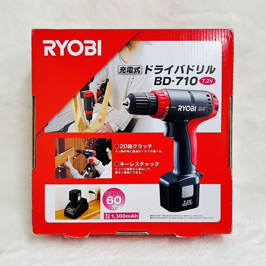 [240510-4T]【未使用保管品】≪RYOBI/ドライバドリル≫充電式/BD-710/7.2V/リョービ/電動工具_画像1