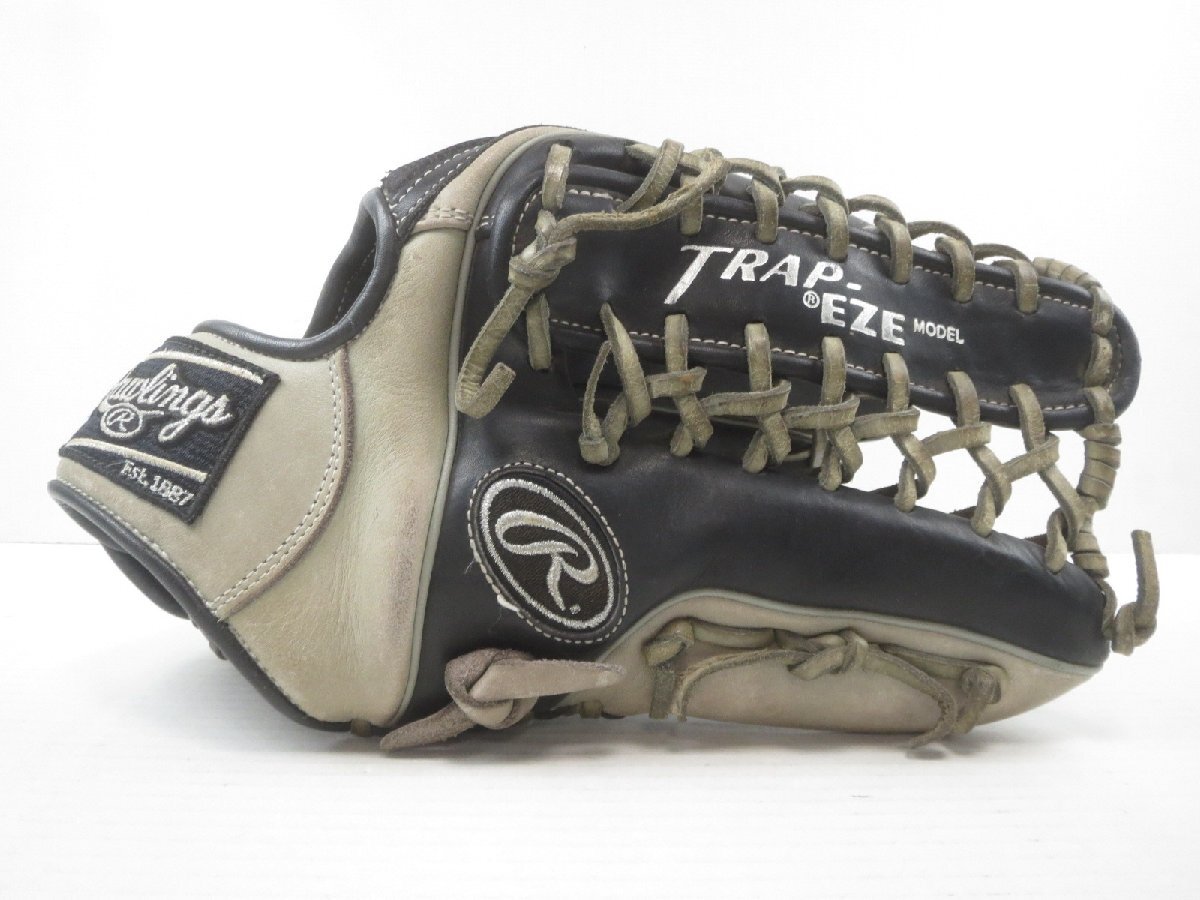 ♪Rawlings SILVERKONG TRAP-EZE ローリングス シルバーコング 野球グローブ 一般軟式用 右投げ 外野手用 RG6SK4♪USED品の画像2