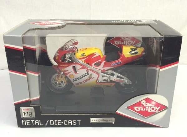 ☆☆GuiLoy　1/10スケール　HONDA NSR 500/Chris WALKER・Team Shell Advance Racing　ホンダ クリス・ウォーカー　ミニカー☆USED品_画像1