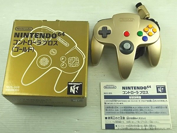 ♪NINTENDO 64 ニンテンドー64 NUS-001 ゴールドモデル 限定 コントローラーブロス おまけ付 現状品♪中古品の画像9