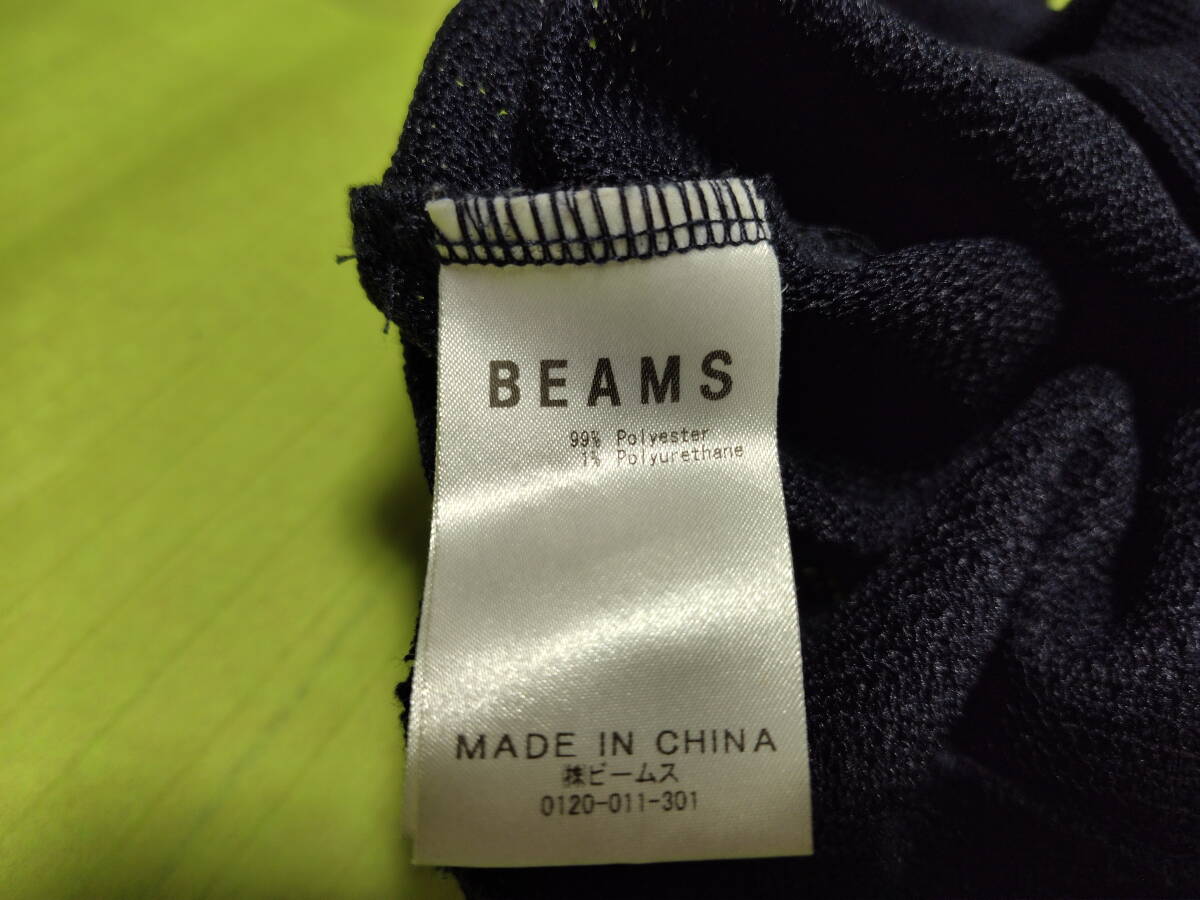 【中古】BEAMS(ビームス) 長袖ダブルジップパーカー ネイビー Sサイズ_画像9