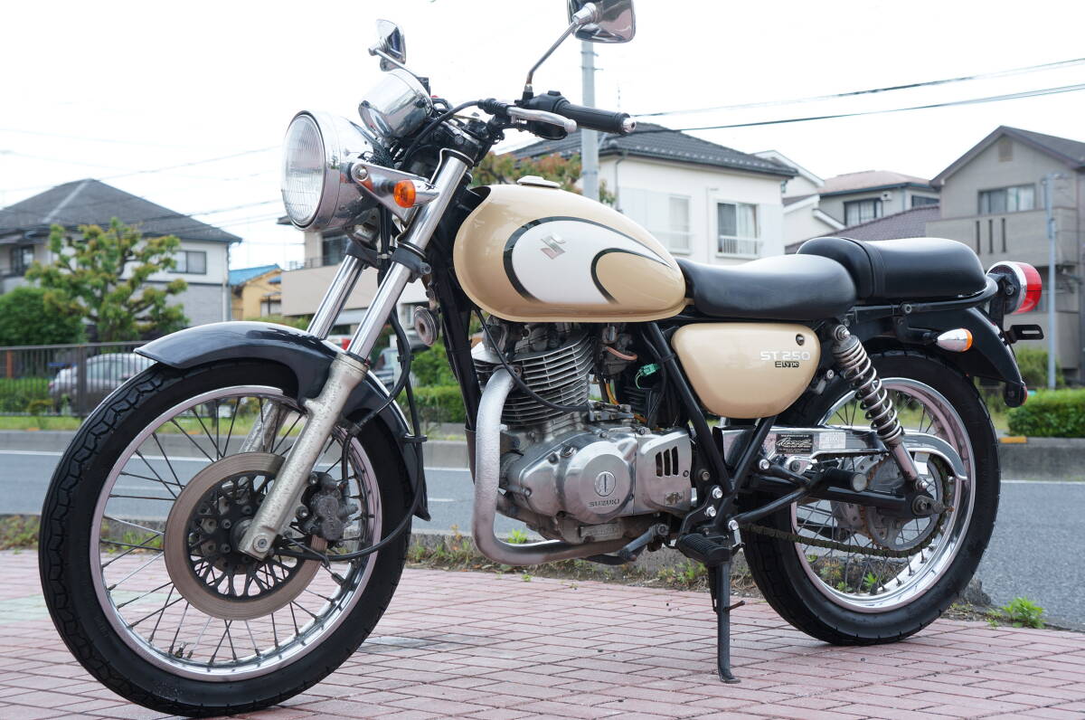 ◆◇配送のみ!! ST 250 お洒落なベージュ!! 外装状態良く走りも快調!! 250TR エストレヤ グラストラッカー等 埼玉～関東近県即日自社配送可_画像3