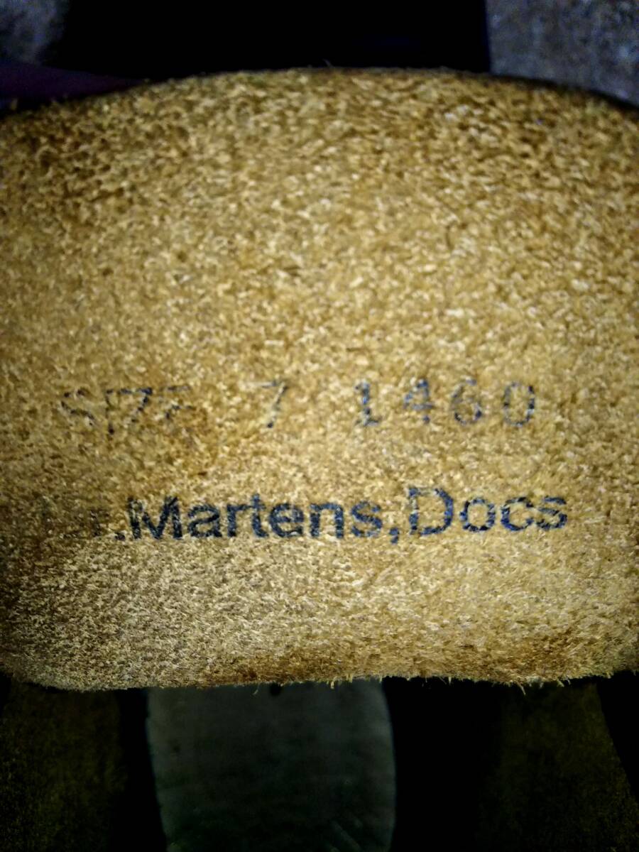 【Dr.MARTENS】ドクターマーチン 英国製 1460Z VINTAGEモデル 8ホールブーツ UK7 (26cm ) イングランド製 ブラック 初期型復刻【美品】_画像9