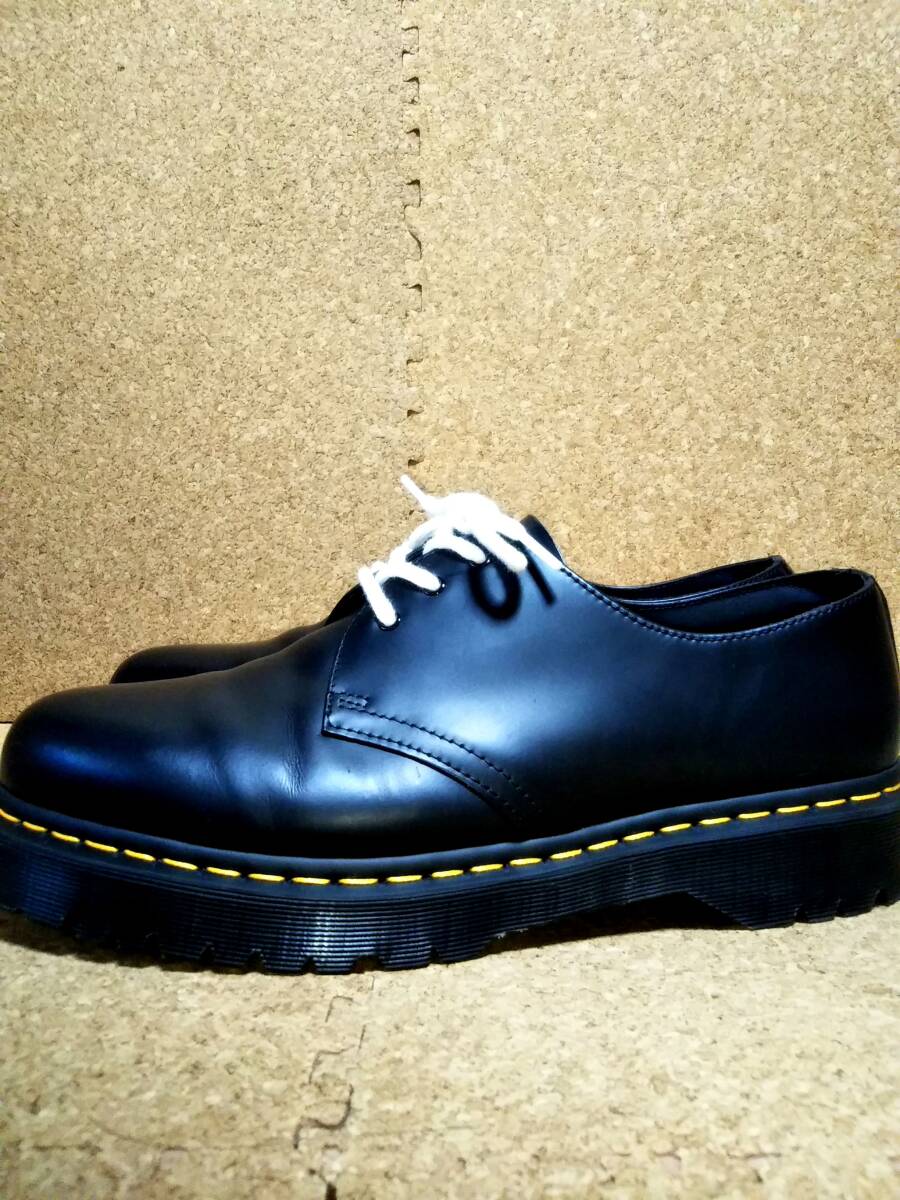 【Dr.MARTENS】ドクターマーチン 1461 ベックス 3ホールシューズ UK11 (30cm )BEX 3EYE SHOE スムースレザー ブラック 厚底【美品】_画像3