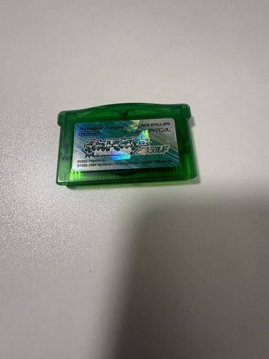 【GBA】 ポケットモンスター エメラルド 電池交換済み ポケモン レックウザ ゲームボーイアドバンス _画像1