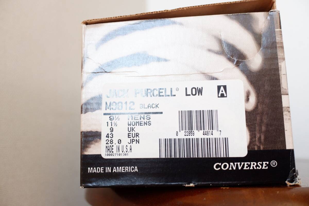 新品 90's 28㎝ black CONVERSE MADE IN USA JACK PURCELL LOW america アメリカ製 ジャックパーセル コンバースの画像9