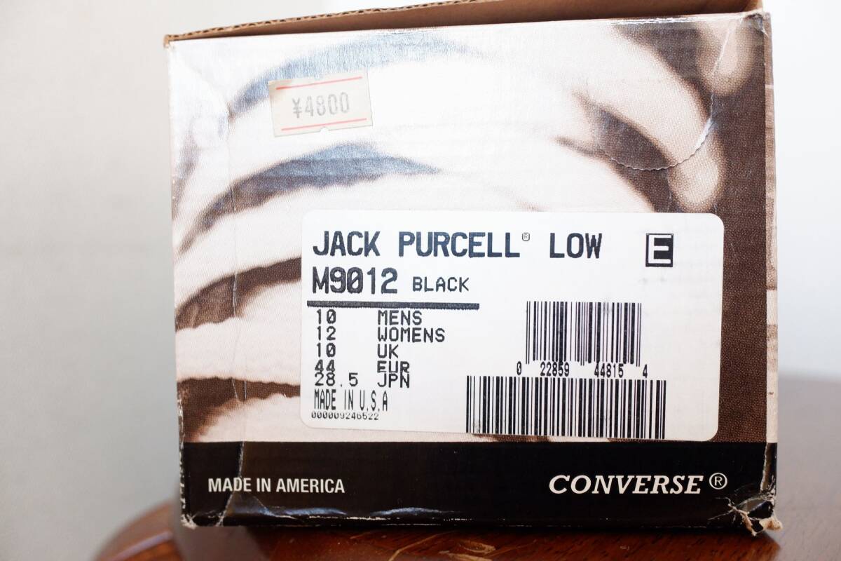 新品 90's 28.5㎝ black CONVERSE MADE IN USA JACK PURCELL LOW america アメリカ製 ジャックパーセル コンバースの画像9