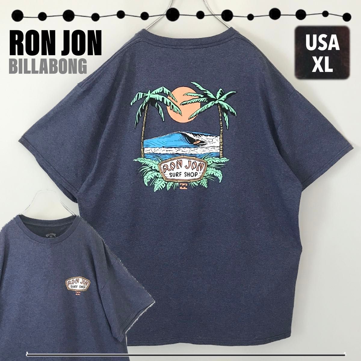 RON JON x BILLABONG/ロンジョンxビラボン★コラボ★ロンジョンロゴTシャツ★USAメンズXL